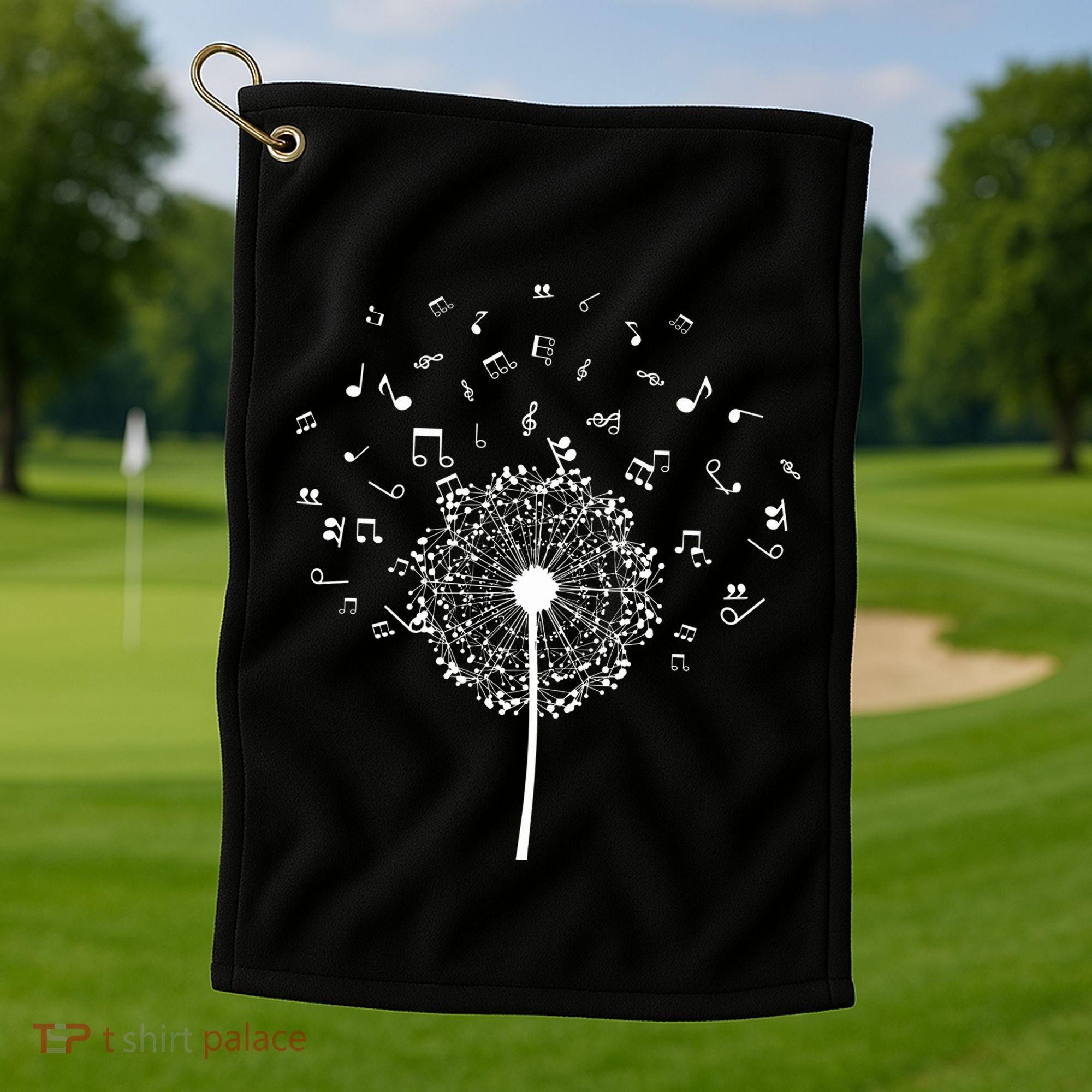 Music Notes  Flower Golf Towel