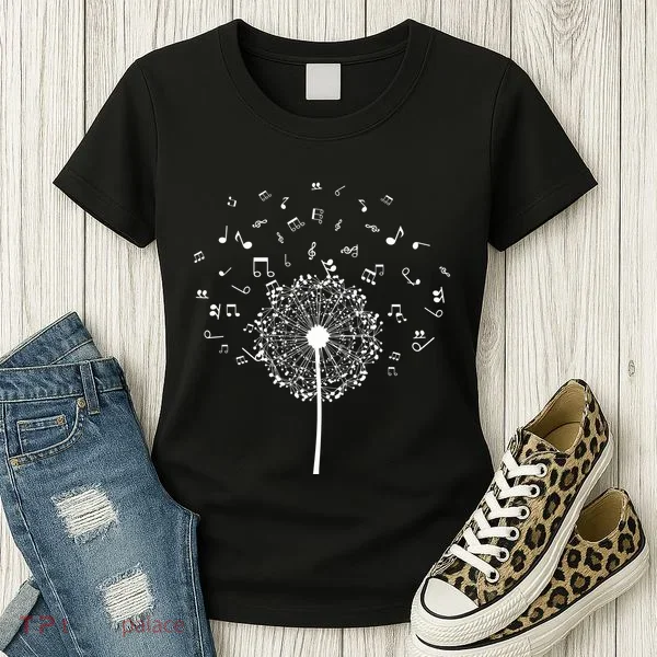 Music Notes  Flower Women's T-Shirt