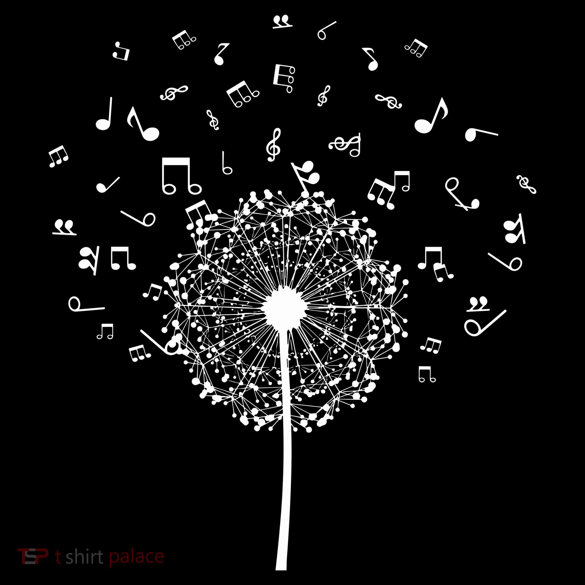 Music Notes  Flower Women's T-Shirt