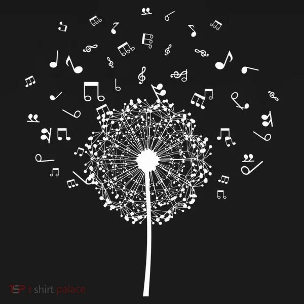 Music Notes  Flower Women's T-Shirt