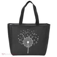 Music Notes  Flower Tote Bag thumb 0
