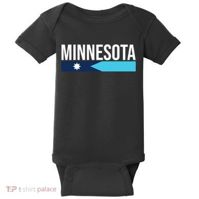 Minnesota New Flag Baby Bodysuit