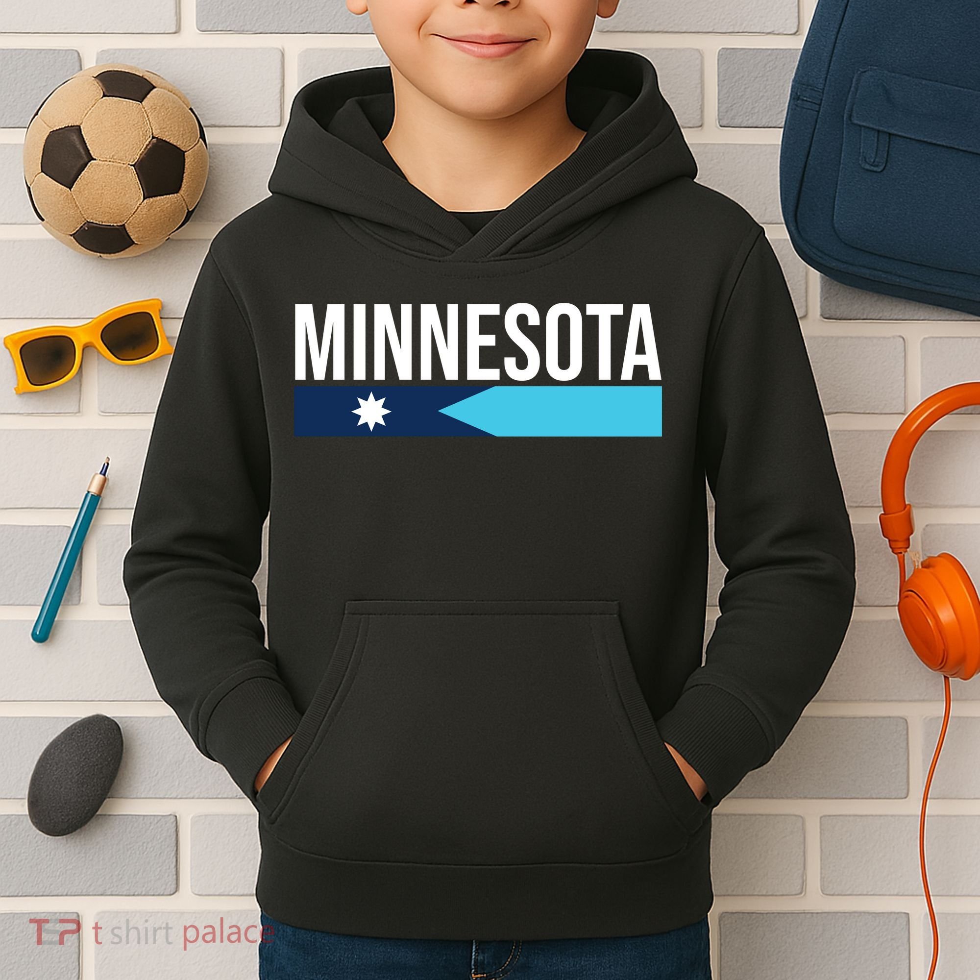 Minnesota New Flag Kids Hoodie