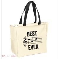 Music Notes Funny Fathers Day Present Best Dad Ever Tote Bag thumb 2