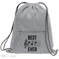 Music Notes Funny Fathers Day Present Best Dad Ever Sweatshirt Cinch Pack Bag thumb 0