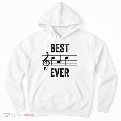 Music Notes Funny Fathers Day Present Best Dad Ever Hoodie