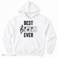 Music Notes Funny Fathers Day Present Best Dad Ever Hoodie thumb 0
