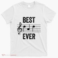 Music Notes Funny Fathers Day Present Best Dad Ever T-Shirt thumb 0