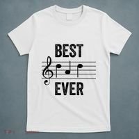 Music Notes Funny Fathers Day Present Best Dad Ever T-Shirt thumb 5