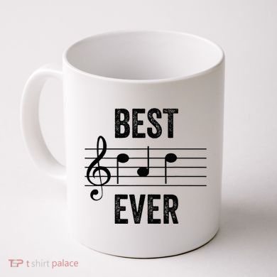 Music Notes Funny Fathers Day Present Best Dad Ever Coffee Mug