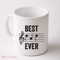 Music Notes Funny Fathers Day Present Best Dad Ever Coffee Mug thumb 0