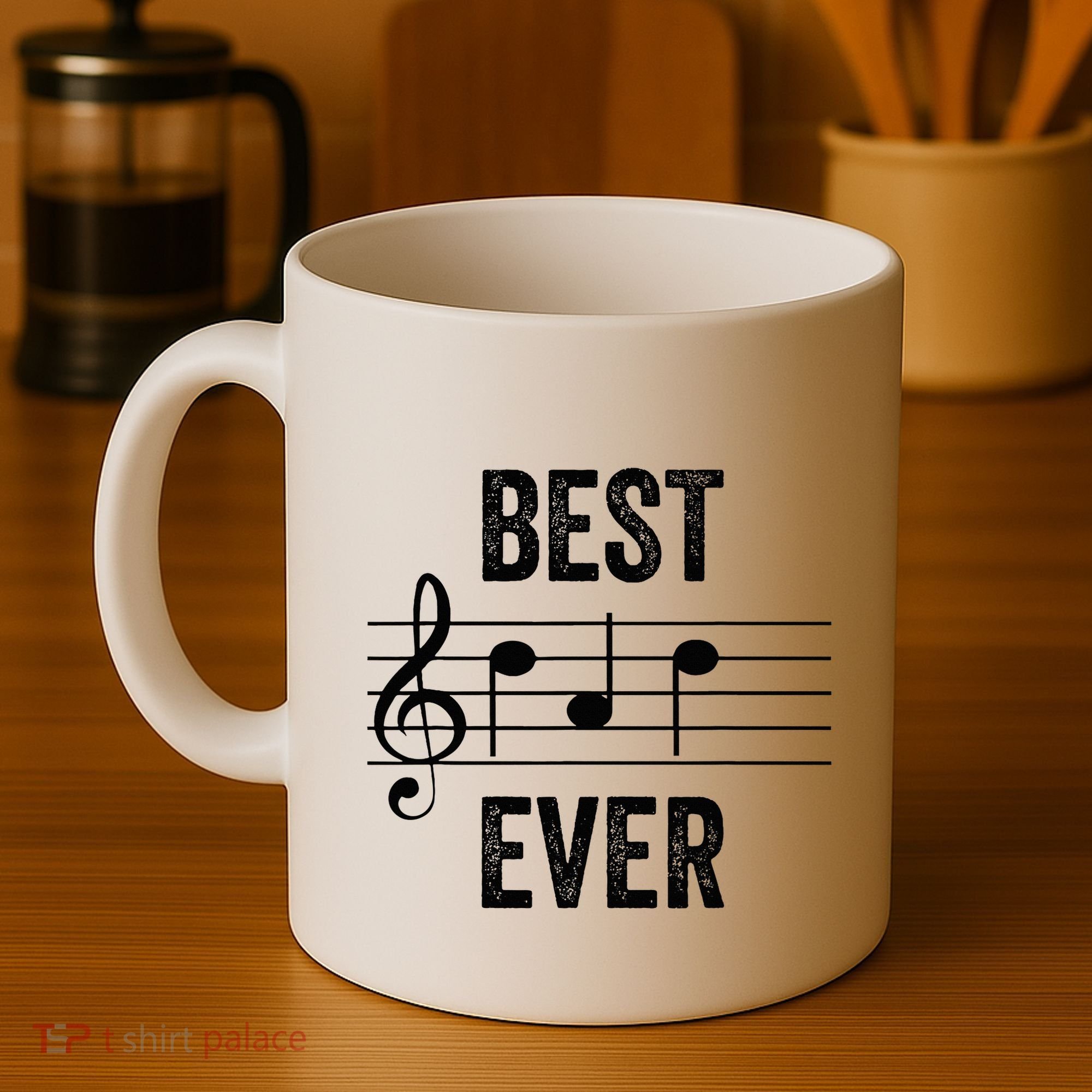 Music Notes Funny Fathers Day Present Best Dad Ever Coffee Mug