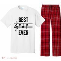 Music Notes Funny Fathers Day Present Best Dad Ever Pajama Set thumb 0