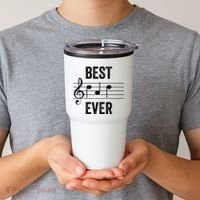 Music Notes Funny Fathers Day Present Best Dad Ever Tumbler thumb 2