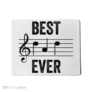 Music Notes Funny Fathers Day Present Best Dad Ever Mousepad