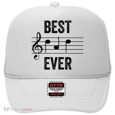 Music Notes Funny Fathers Day Present Best Dad Ever Hat