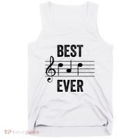 Music Notes Funny Fathers Day Present Best Dad Ever Tank Top thumb 0