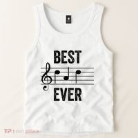 Music Notes Funny Fathers Day Present Best Dad Ever Tank Top thumb 2