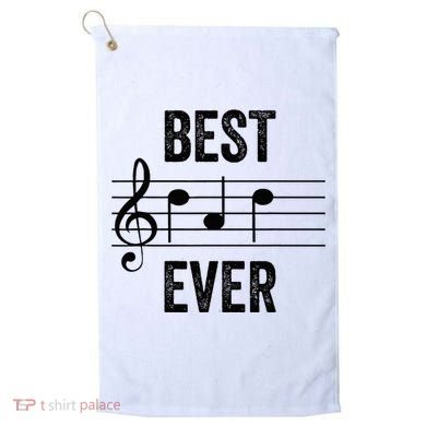 Music Notes Funny Fathers Day Present Best Dad Ever Golf Towel