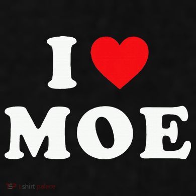 Moe Name Gift I Love Moe Heart Moe Ladies PosiCharge Tri-Blend Wicking Tank
