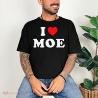 Moe Name Gift I Love Moe Heart Moe Comfort Colors T-Shirt thumb 3