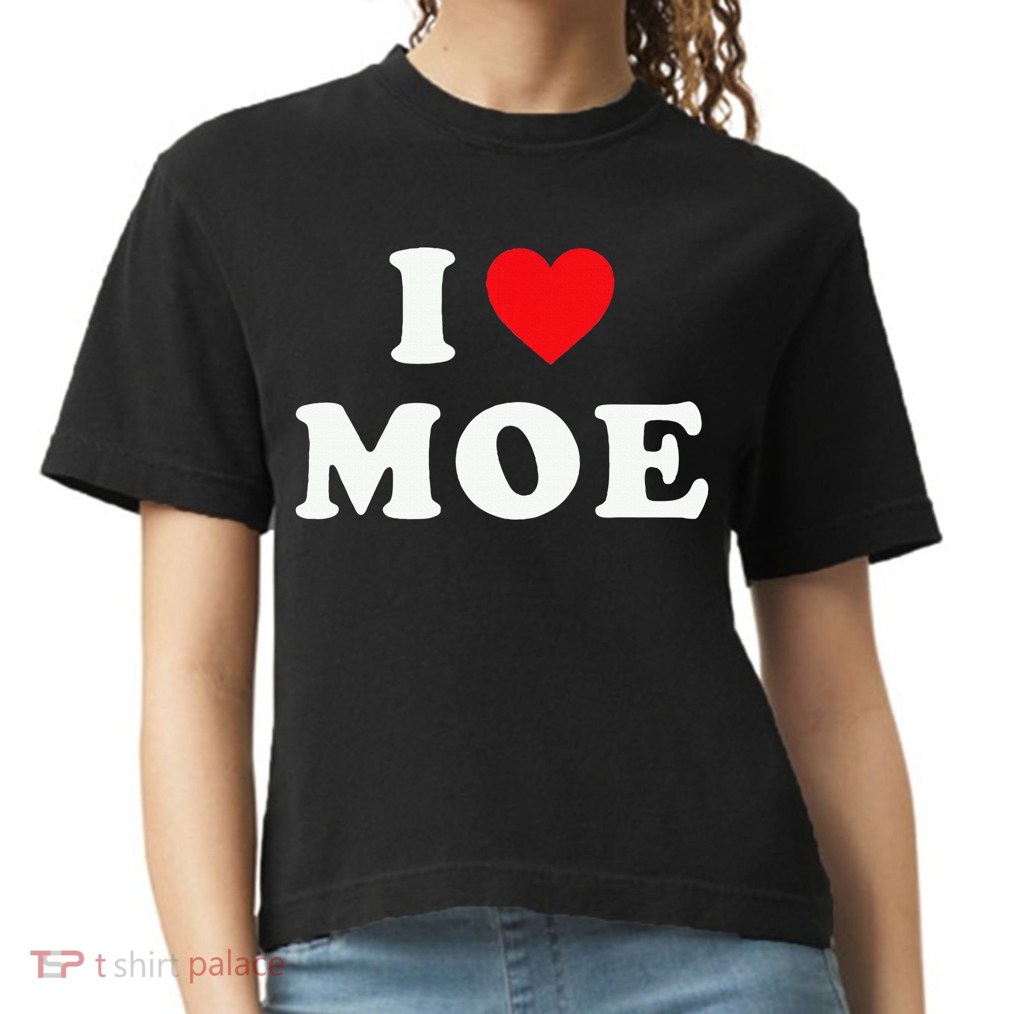 Moe Name Gift I Love Moe Heart Moe Comfort Colors Boxy T-Shirt
