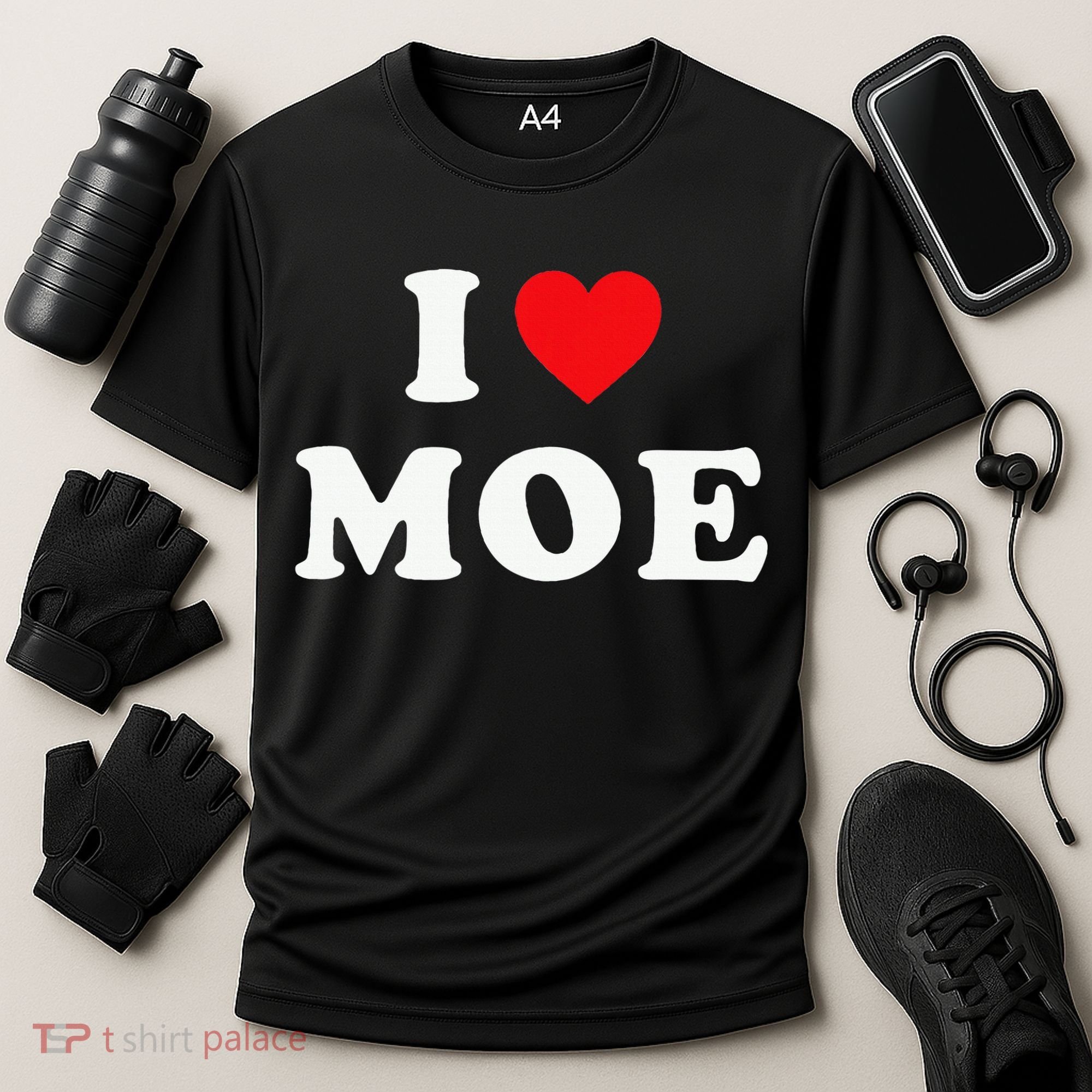 Moe Name Gift I Love Moe Heart Moe Cooling Performance Crew T-Shirt
