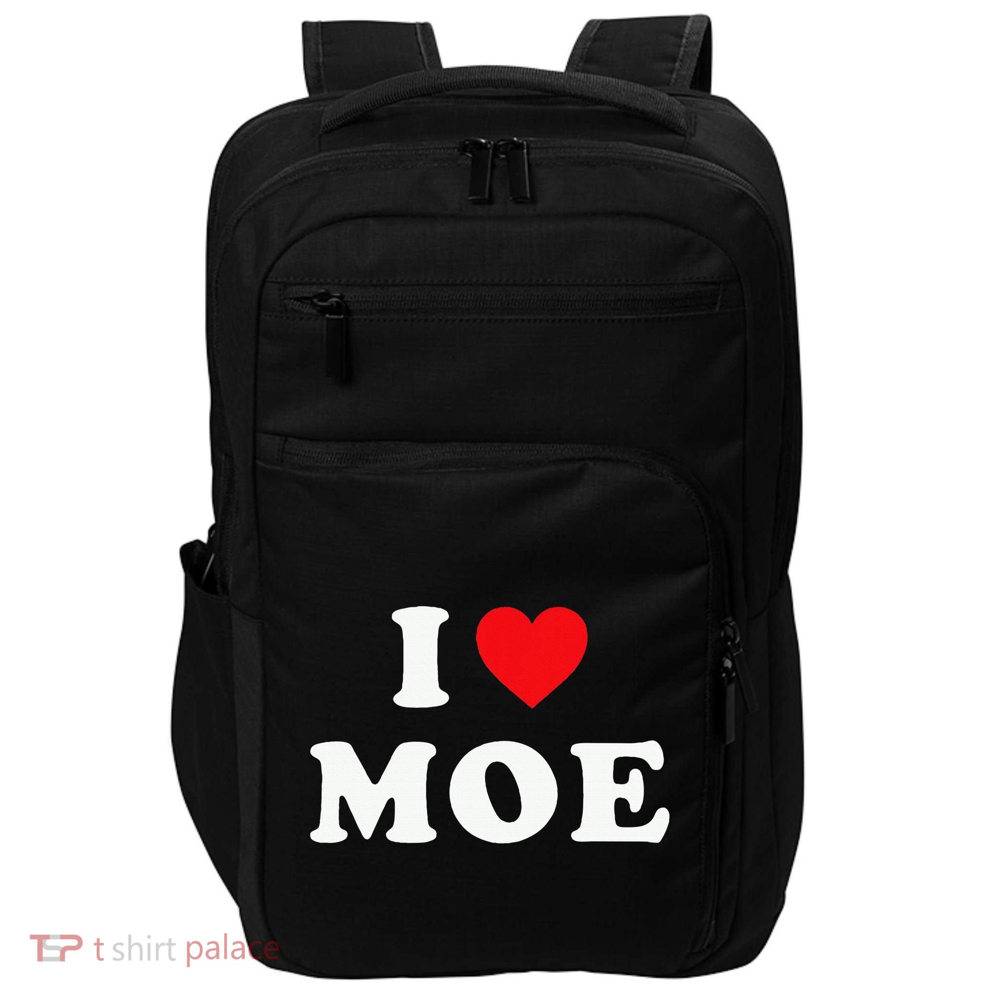 Moe Name Gift I Love Moe Heart Moe Impact Tech Backpack
