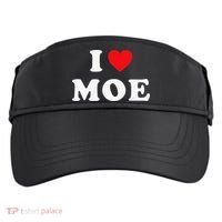 Moe Name Gift I Love Moe Heart Moe Adult Drive Performance Visor thumb 0