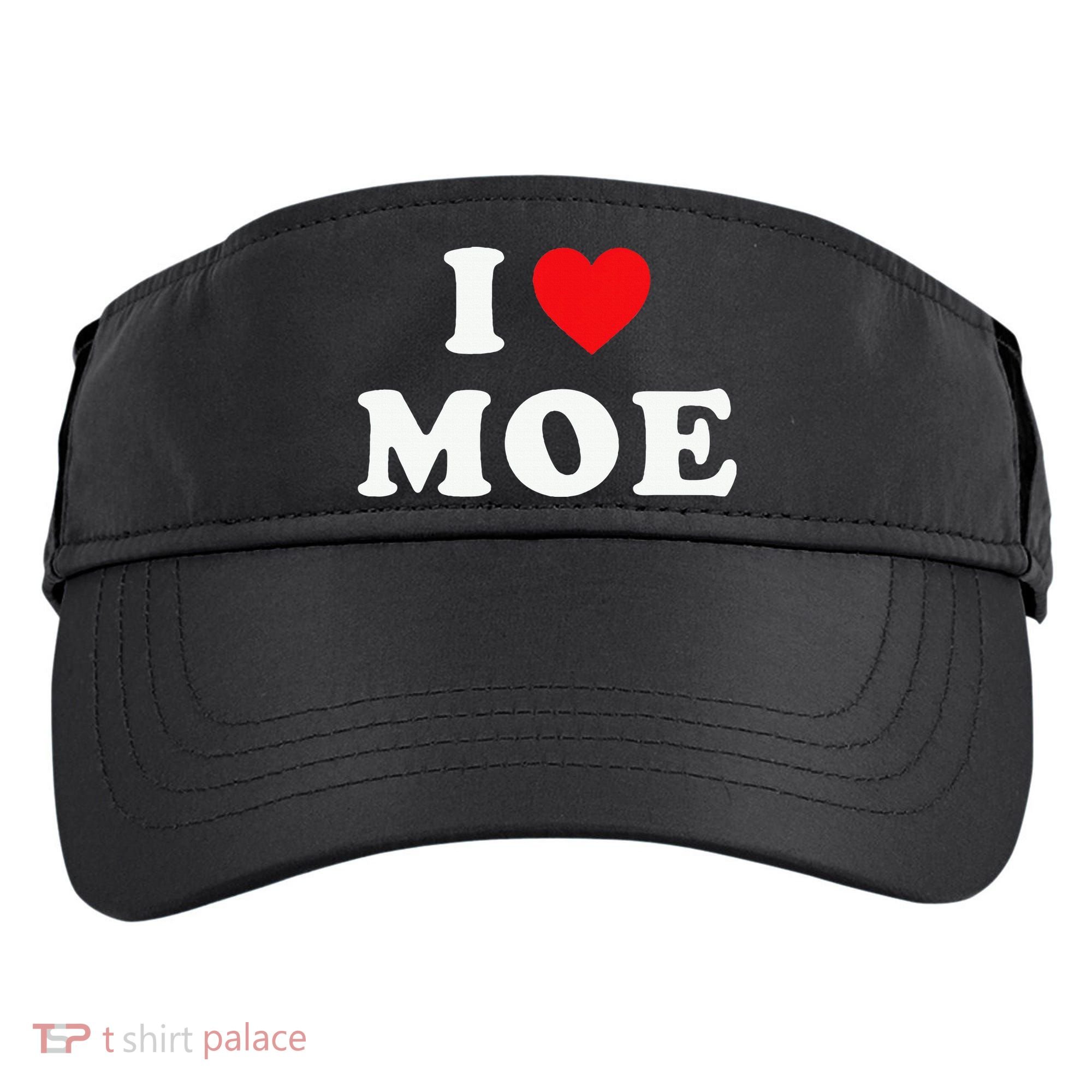 Moe Name Gift I Love Moe Heart Moe Adult Drive Performance Visor