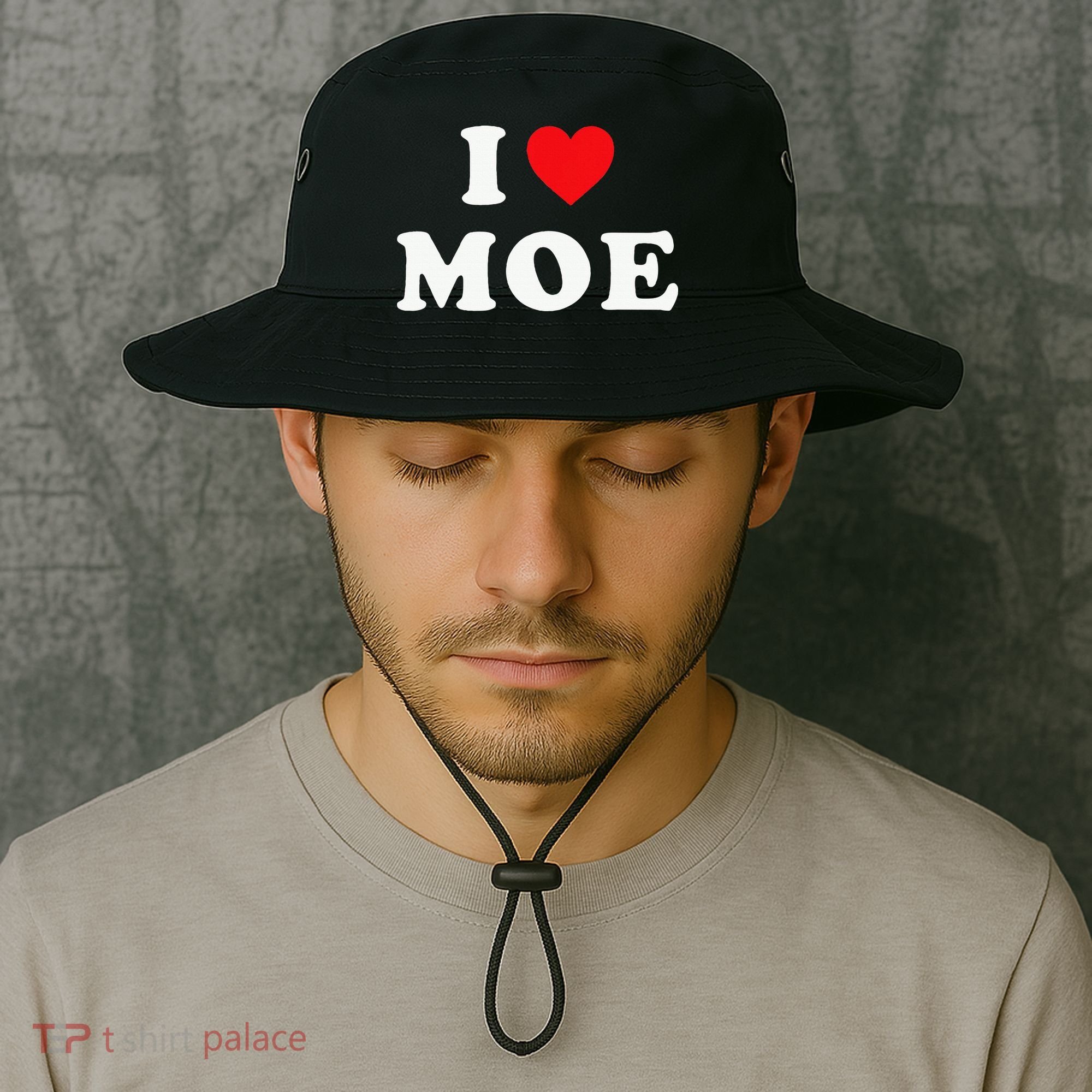 Moe Name Gift I Love Moe Heart Moe Bucket Hat