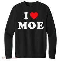 Moe Name Gift I Love Moe Heart Moe V.I.T. Fleece Crew Sweatshirt thumb 0
