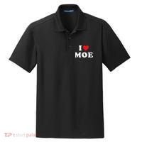 Moe Name Gift I Love Moe Heart Moe Dry Zone Grid Polo thumb 0