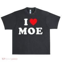 Moe Name Gift I Love Moe Heart Moe Urban Oversized Heavyweight T-Shirt thumb 0