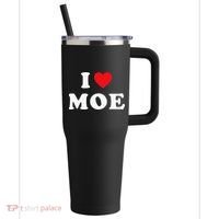 Moe Name Gift I Love Moe Heart Moe 40oz Vacuum Insulated Stainless Steel Travel Tumbler thumb 0