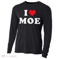 Moe Name Gift I Love Moe Heart Moe Cooling Performance Long Sleeve Crew thumb 0