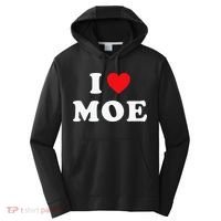 Moe Name Gift I Love Moe Heart Moe Performance Fleece Hoodie thumb 0