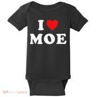 Moe Name Gift I Love Moe Heart Moe Baby Bodysuit thumb 0