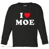 Moe Name Gift I Love Moe Heart Moe Toddler Long Sleeve Shirt thumb 0