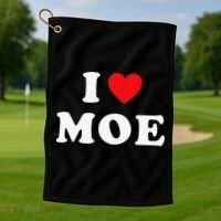 Moe Name Gift I Love Moe Heart Moe Golf Towel thumb 1
