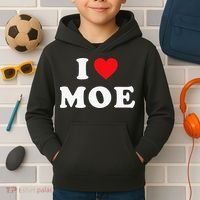 Moe Name Gift I Love Moe Heart Moe Kids Hoodie thumb 2