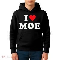 Moe Name Gift I Love Moe Heart Moe Kids Hoodie thumb 4