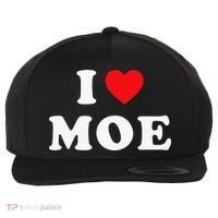 Moe Name Gift I Love Moe Heart Moe Wool Snapback Cap thumb 0