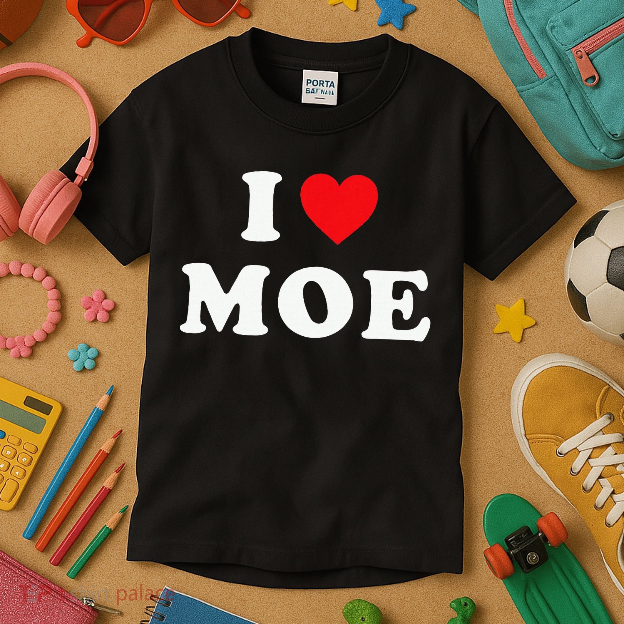 Moe Name Gift I Love Moe Heart Moe Kids T-Shirt