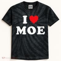 Moe Name Gift I Love Moe Heart Moe Kids Tie-Dye T-Shirt thumb 0