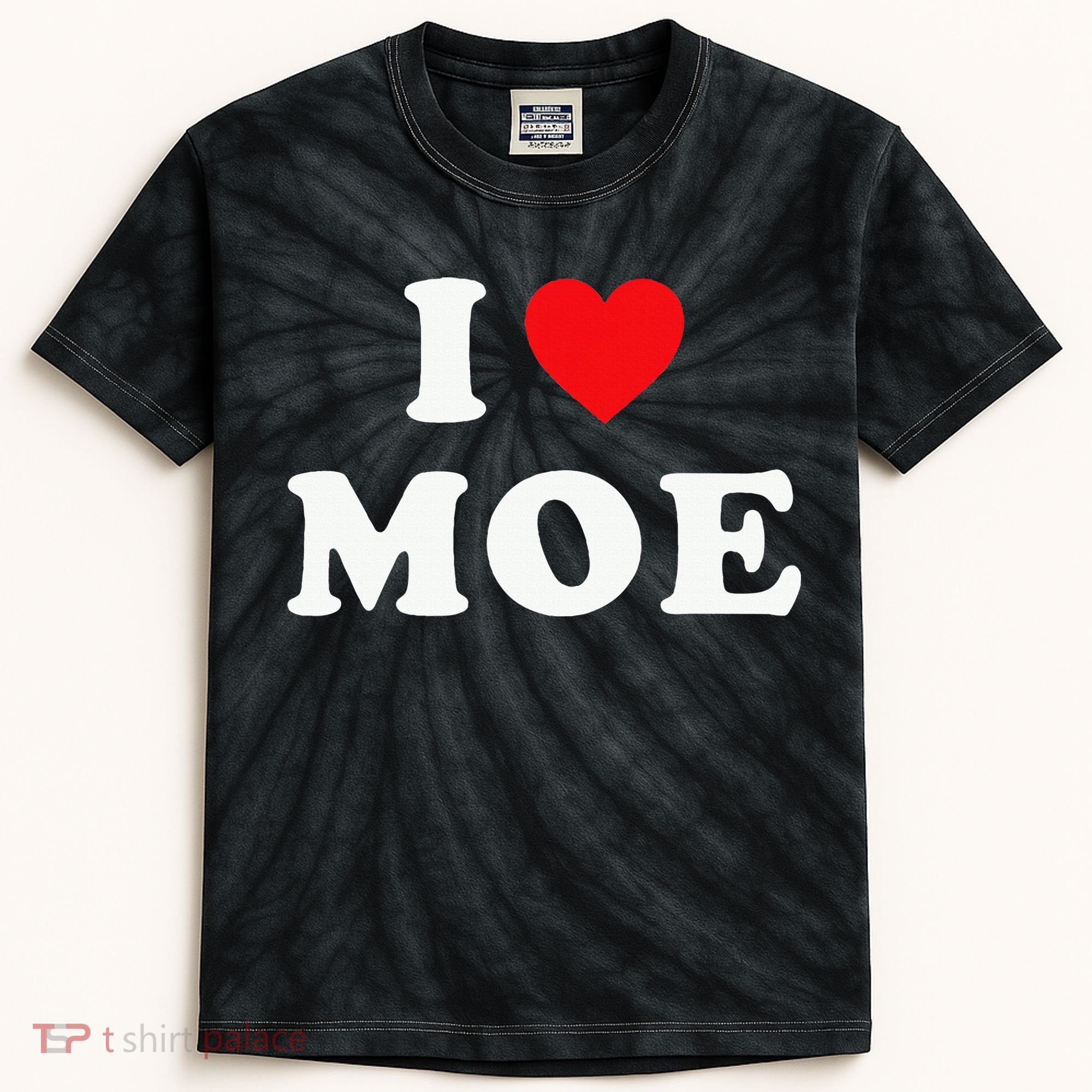Moe Name Gift I Love Moe Heart Moe Kids Tie-Dye T-Shirt