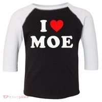 Moe Name Gift I Love Moe Heart Moe Toddler Fine Jersey T-Shirt thumb 0