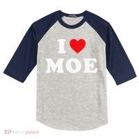 Moe Name Gift I Love Moe Heart Moe Kids Colorblock Raglan Jersey thumb 0