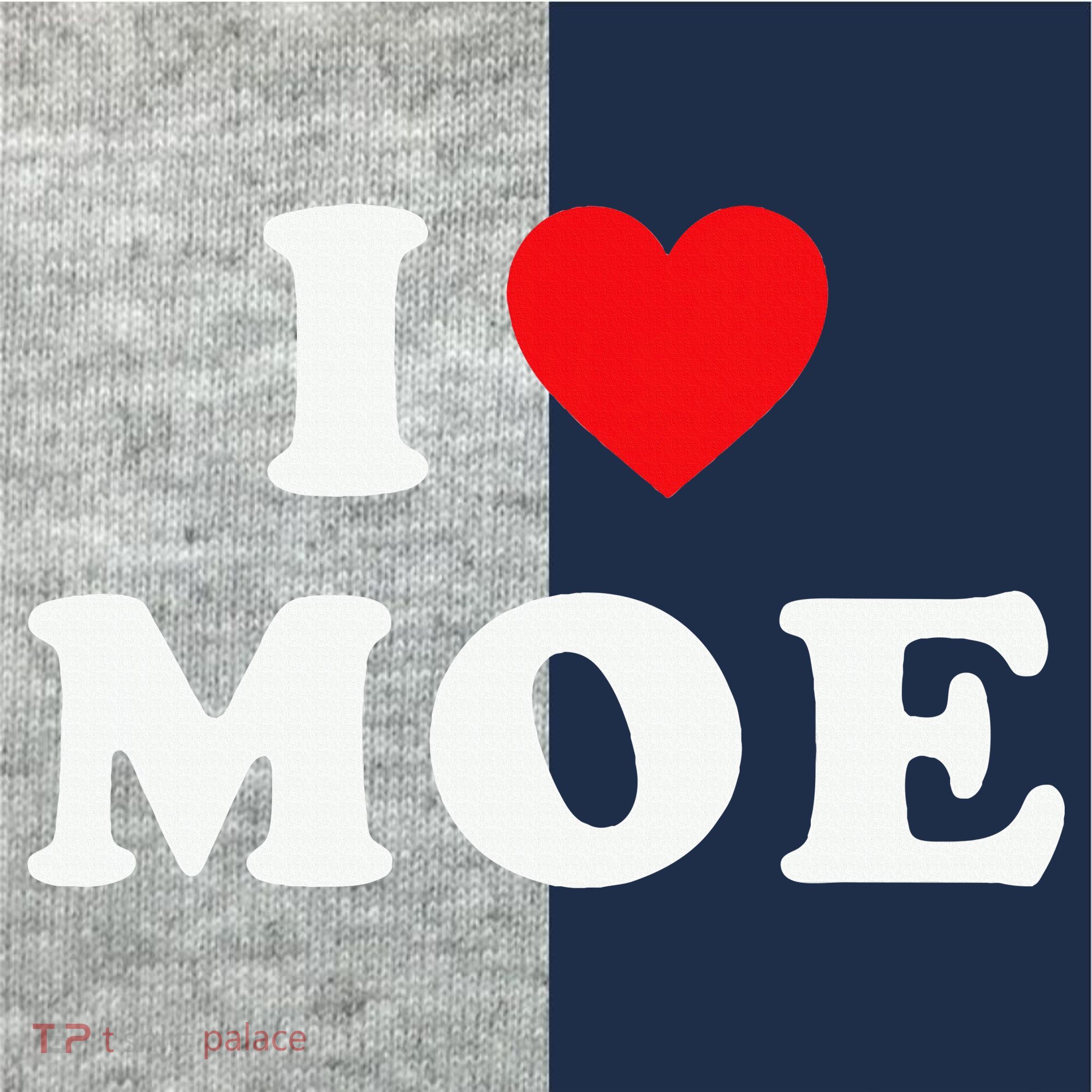 Moe Name Gift I Love Moe Heart Moe Kids Colorblock Raglan Jersey