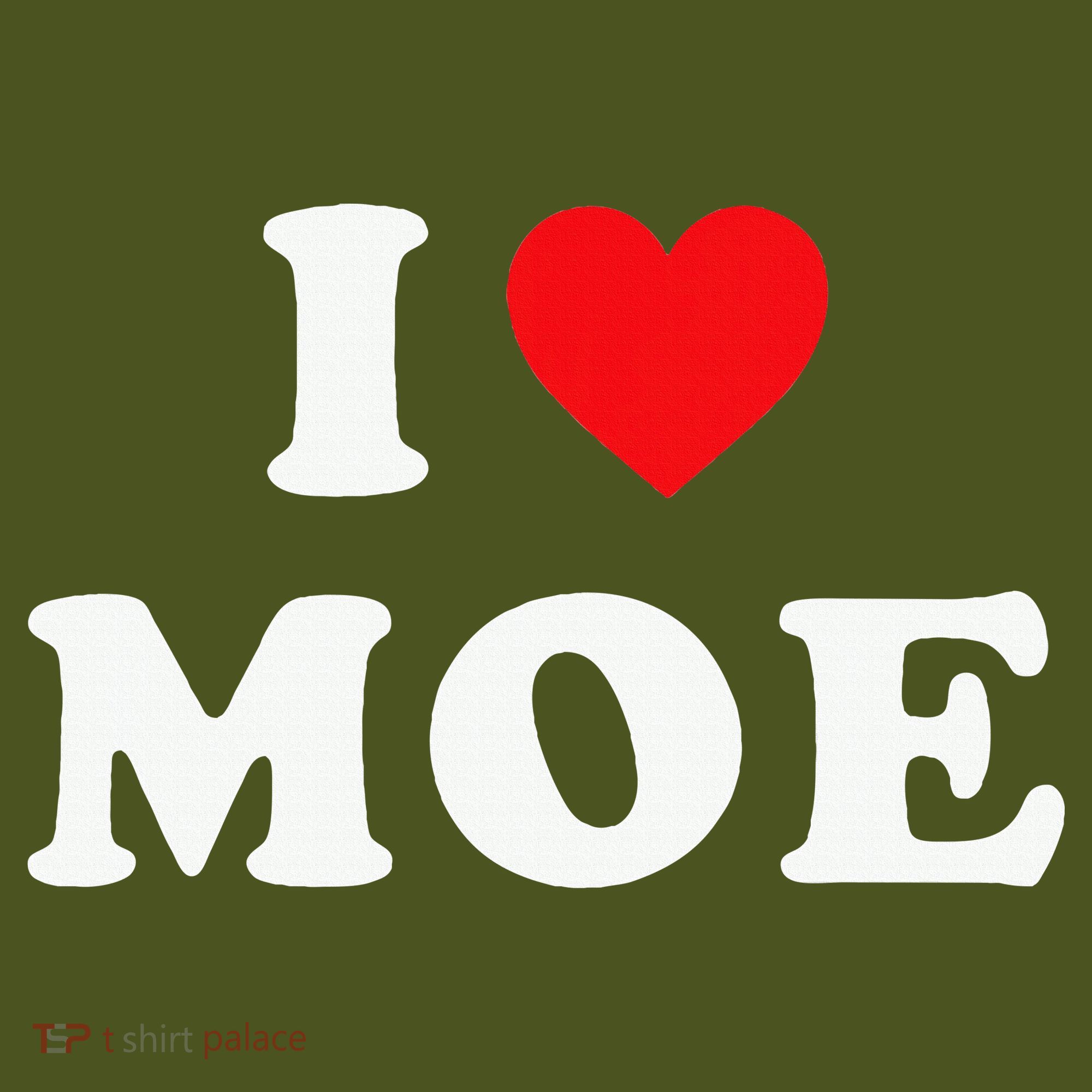 Moe Name Gift I Love Moe Heart Moe The Baniff Cuffed Pom Beanie